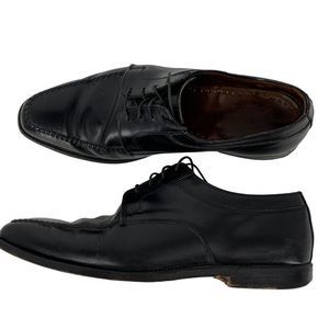 Mens Allen Edmonds Black Dress Lace Up Shoes Size 10.5D GUC Braid Square 2951